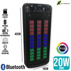 Caixa de Som Bluetooth 20W RGB KTS-1753 X-Cell - Preta